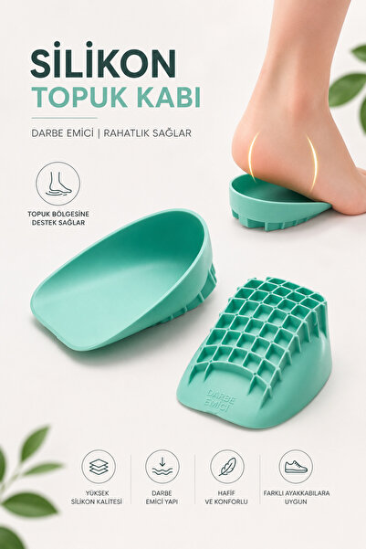 kırmed Topuk Ağrılarını Giderici Silikon Kaplı Topuk Pedi Topukluk Topukluk R...