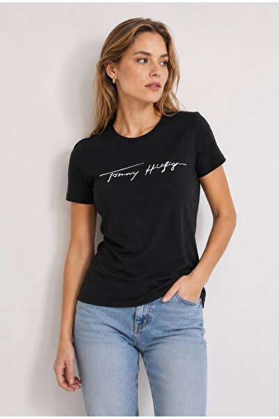 Tommy Hilfiger Kadın Nakışlı T-Shirt