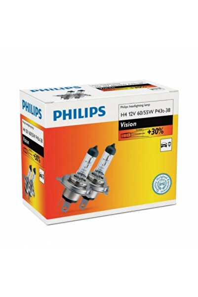 Philips Set de 2 becuri auto cu halogen Vision +30% H7 55W 12V 12972PRC2 pent...