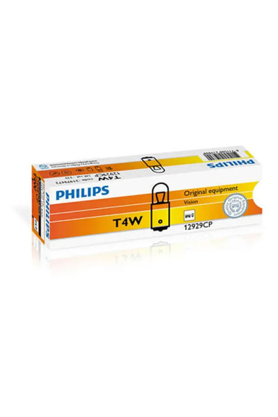 Philips Λάμπα μπροστινής θέσης T4W 12V Σετ 10 τεμαχίων