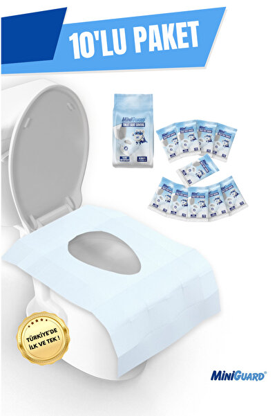 MiniGuard Su Geçirmez Klozet Örtüsü -SmartFold™ Sistemli - 10 Paket x 10 Adet...