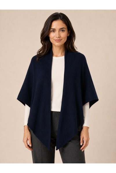 Sebir Moda Single Color Knitwear Triangle Shawl