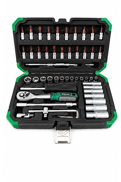 MAC&MOS 1/4" 53 Parça Lavoro 1. Kalite Full Tamirci 72 Diş Cırcır Kollu Lokma...
