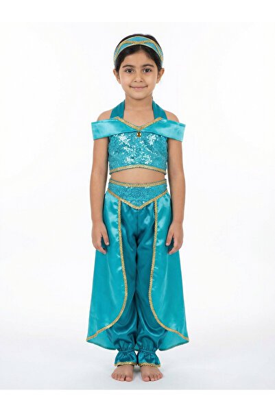 joyland Children's Cosplay Jasmine Princess Dress 3-Piece Set Party Birthday ...