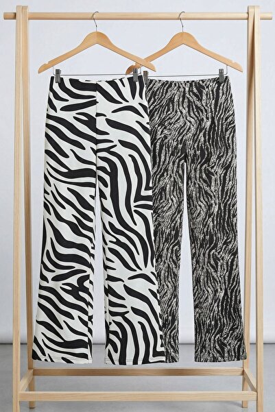 COTENCONCEPT 2 bucăți Pantaloni confortabili pentru femei talie înaltă wide-l...
