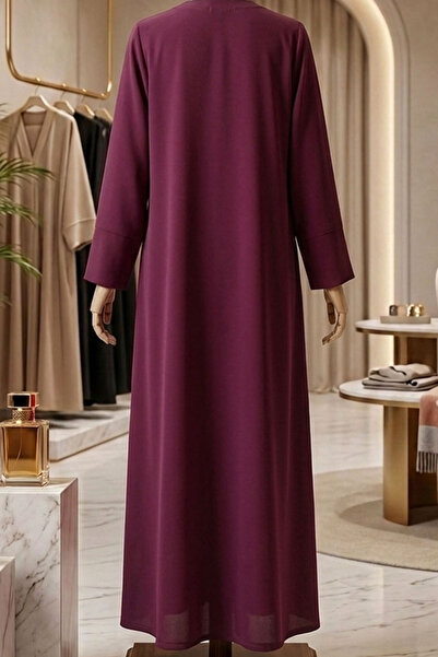Generic MAISUN Women's Dubai Style Open Front Abaya with Matching Sheila | Tie Front Gown Design | Modest Islamic Dress | Daily & Office Wear | Multiple Colors and Sizes
