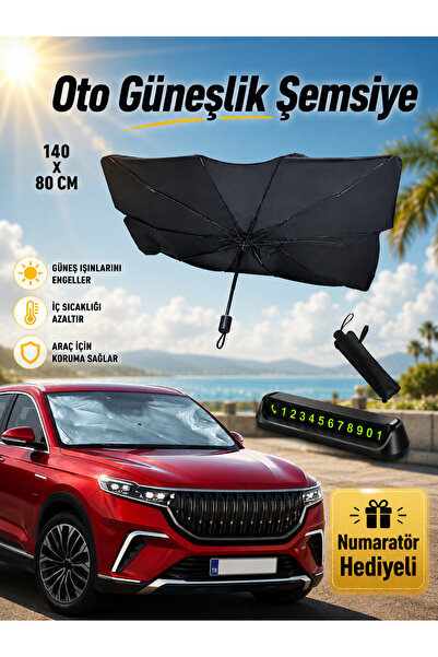Ufak Tefek Şeyler Umbrelă de soare pentru parbriz auto, potrivită pentru vehi...