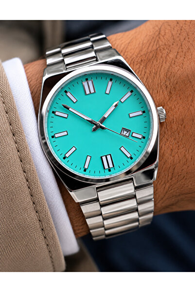 Weluxa Silver Color Calendar Men's Wristwatch + Watch Box