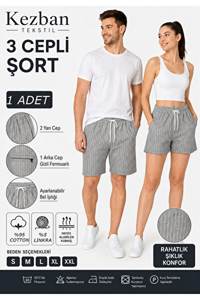 Kezban Tekstil (Unisex) 95% Cotton 5% Linkra Shorts 1 Piece
