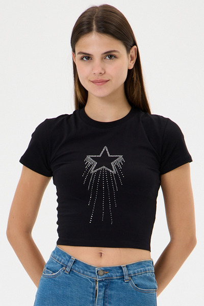 3 ROPE Tricou scurt pentru bebeluși cu imprimeu Stoned Moon Shooting Star