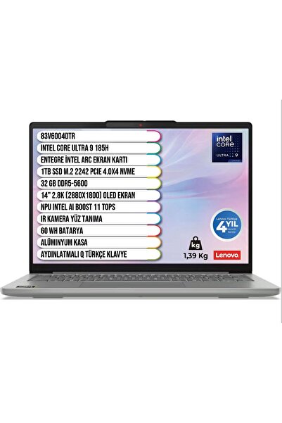 LENOVO IdeaPad Slim 5 14IMH10 Intel Core Ultra 9 185H 32 GB 1 TB SSD FreeDOS ...