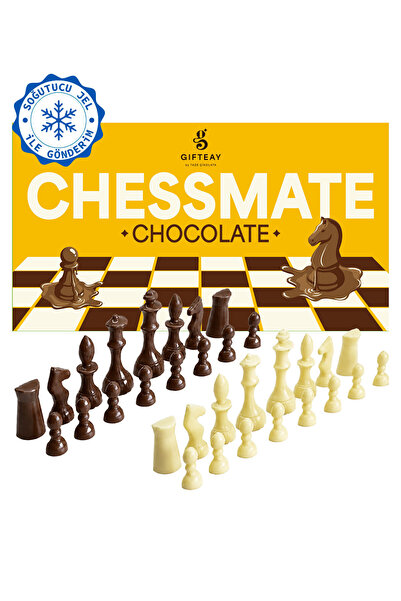 Gifteay ChessMate Çikolatalı Satranç Seti, Yenilebilir Satranç Oyunu, 32 Adet...