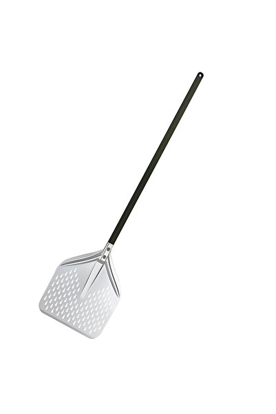 ALTINBAŞAK MUTFAK Alüminyum Delikli Pizza Küreği (40x153 cm) Kare Delikli 40 CM