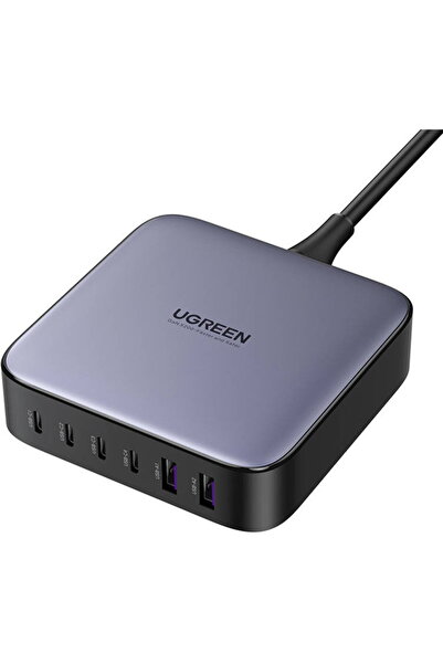 Ugreen Statie de incarcare GaN 200W, GaN, 4x USB-C, 2x USB-A, cu cablu USB-C ...