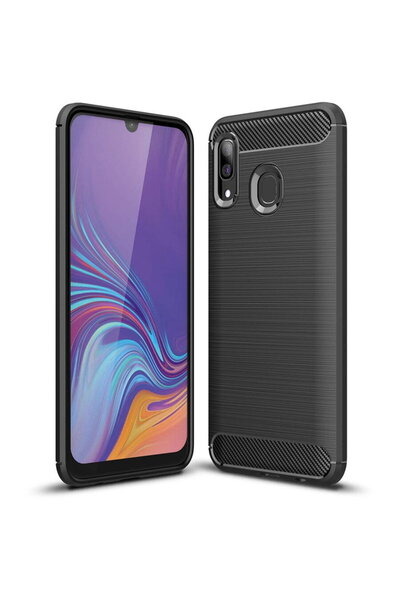 Techsuit Husă pentru Samsung Galaxy A40 - Silicon Carbon - Negru