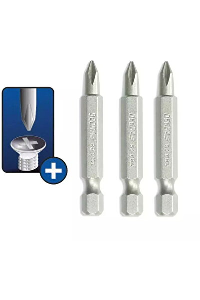 DEDRA EXIM Μύτες κατσαβιδιού Phillips PH2x50mm, 3 τεμάχια σε blister