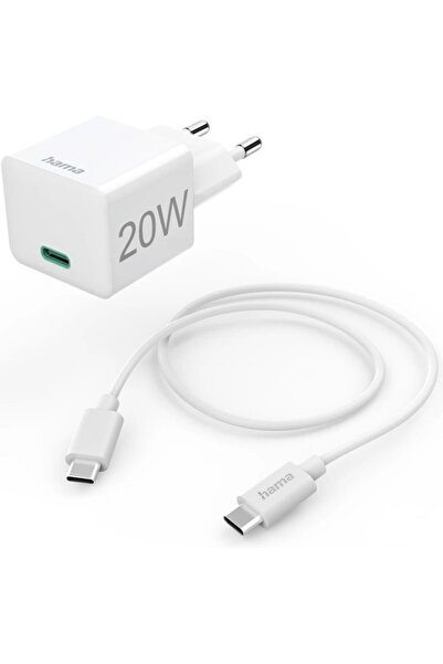 Hama Cablu de Incarcare Inclus USB-C PD 20W Alb
