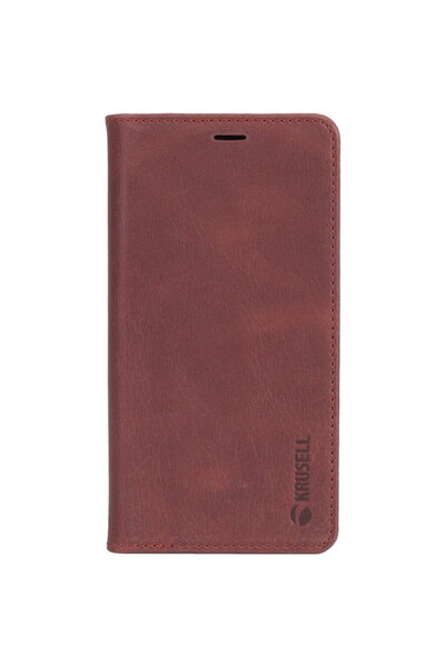 KRUSELL Sunne Portofel tip folio cu 4 carduri Apple iPhone XS Max roșu vintage