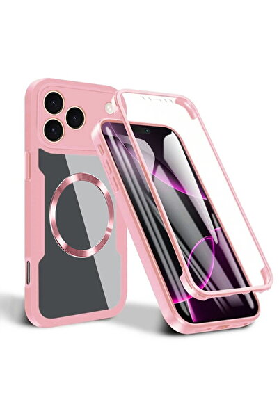 Techsuit Θήκη iPhone 17 Pro + Μεμβράνη - ColorVerse 360 ​ ​ Σειρά MagSafe - Ροζ