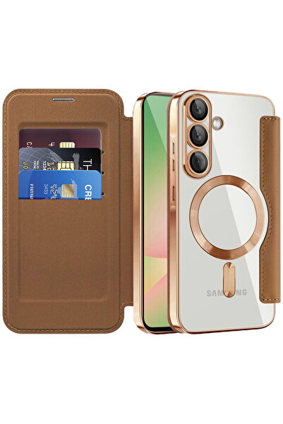 Techsuit Husă pentru Samsung Galaxy A56 5G - SmartMag Book Case - Maro
