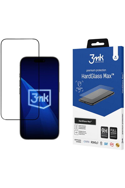 3MK Folie pentru iPhone 17 Air - HardGlass Max Folie de protecție ecran tempe...