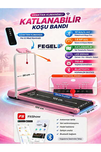 Fegel FG-07 Katlanabilir Koşu & Yürüyüş Bandı Katlanabilir Yürüyüş & Koşu Ban...