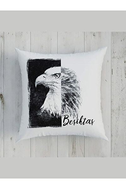 Taç Licensed Beşiktaş Kartal Reversible Throw Pillow 40x40 Cm