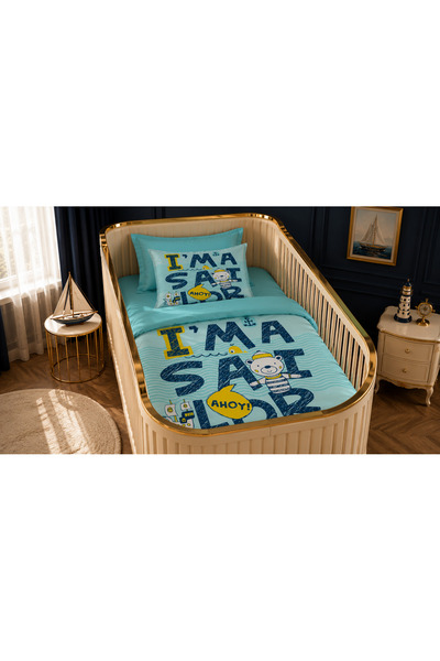 Fabeteks I'M a Sailor Ahoy Single Digital Baby Bedding Set