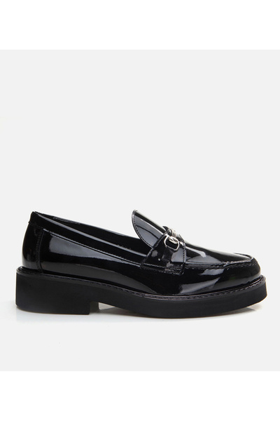 Hotiç Kadın Deri Siyah Loafer