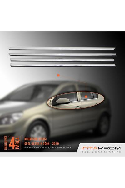 İntachrom Opel Astra H Hb Krom Cam Çıtası 4 Parça 2004 -2010
