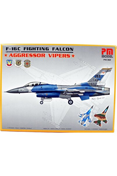 PM Model 302 1/72 Ölçek, F-16 Fighting Falcon Aggressor Vipers Avcı-Bombardım...
