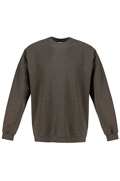 İŞMONT Crew Neck Anthracite Melange Sweatshirt