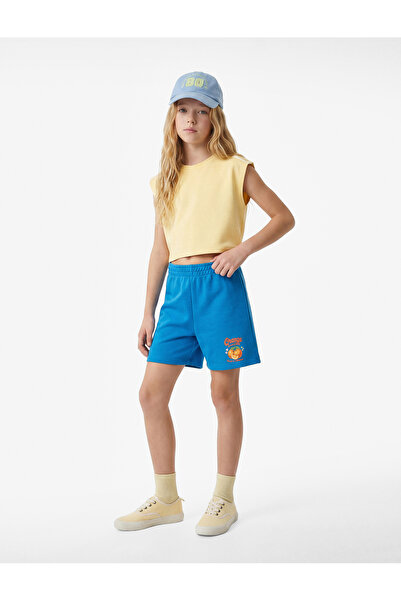 Koton Cotton Blend Printed Shorts with Elastic Waistband