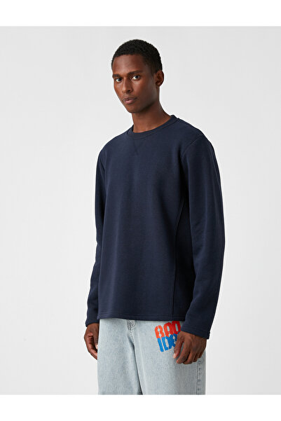 Koton Basic Sweatshirt Ruffled Crew Neck