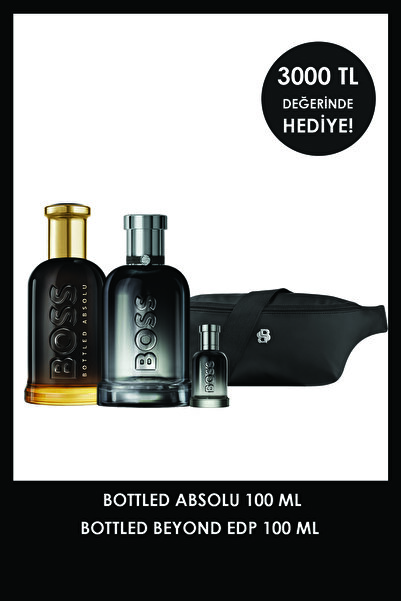 BOSS Bottled Absolu 100 ml + Bottled Beyond EDP 50 ml & Çanta & Beyond 5 ml P...