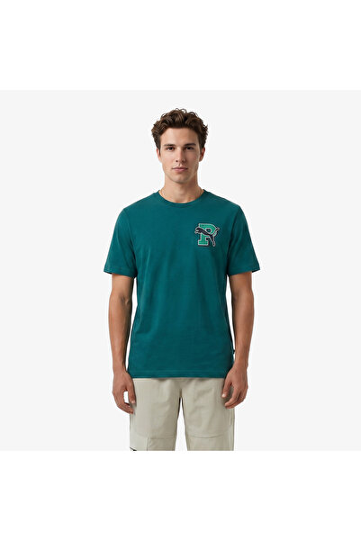 Puma Tricou verde cu imprimeu grafic pentru bărbați