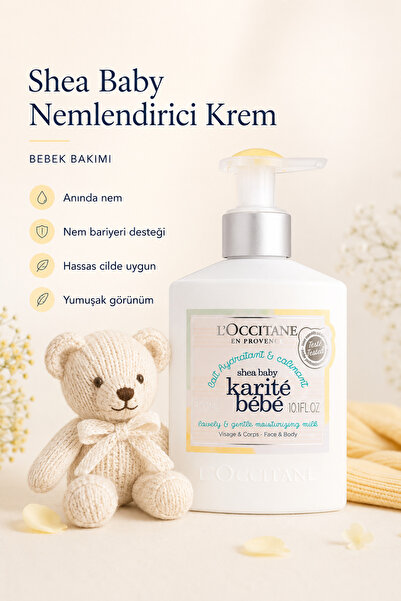 L'Occitane Shea Baby Care Cream, Suitable for Delicate Skin, Moisturizer Cont...