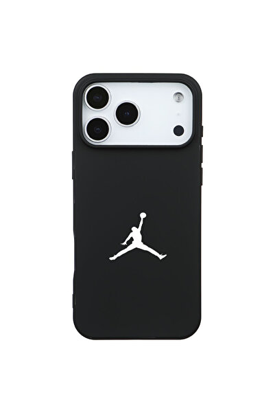 Casen iPhone 17 Pro Siyah Lansman Renkli Silikon Premium Basketbol Kılıf