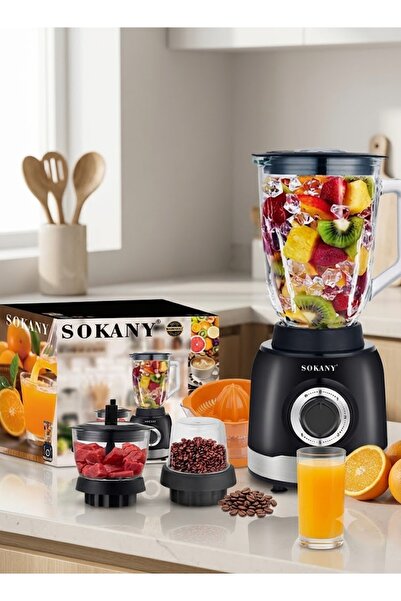SOKANY خلاط كهربائي 3 في 1 طراز SK-JB-178 - أسود