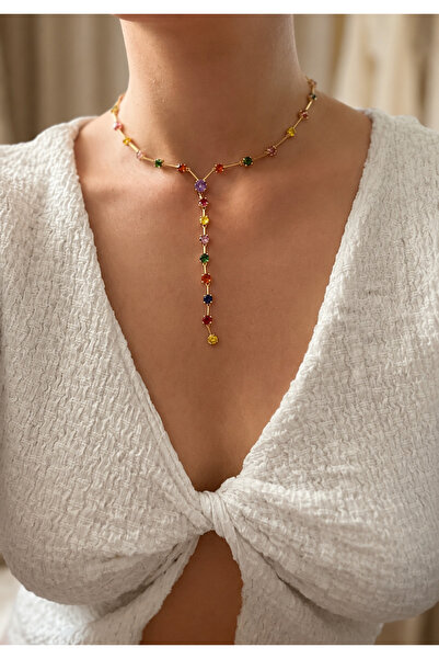 GenelTedarik Colorful Stone Design Pinterest Y Necklace |   Does Not Darken |...