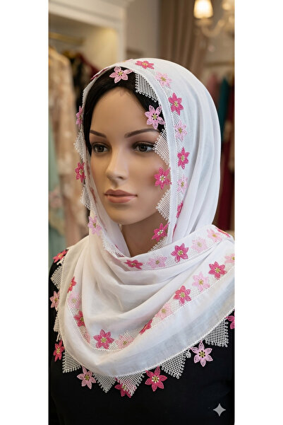 NUMİSTORE İğne oyası beyaz renk namaz örtüsü