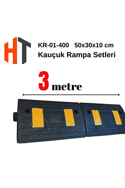 Hayat Trafik 10 cm Kauçuk Rampa Seti 3 Metre - Otopark Rampası, Kablo Kanallı...
