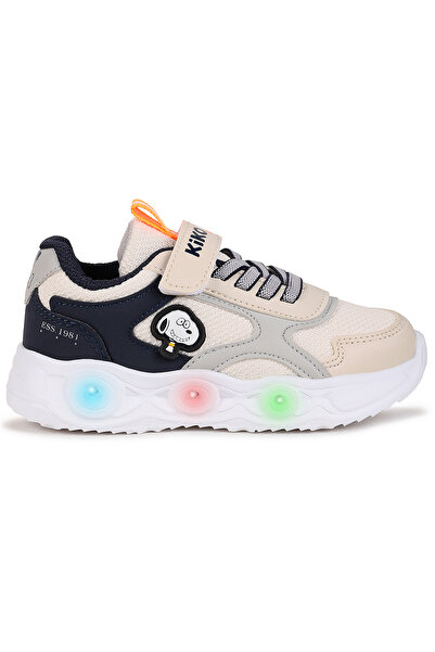 Kiko Kids Pean Işıklı Cırtlı Erkek Çocuk Spor Ayakkabı