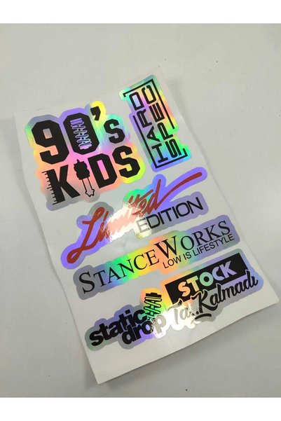 TKY Hologram Rear Window Sticker Label Model 015