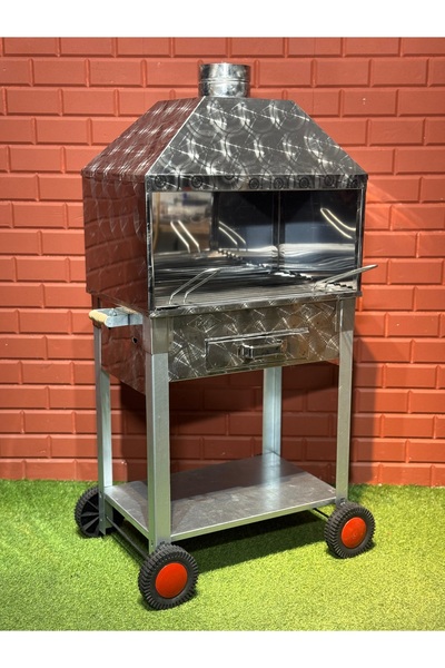 doğu 60X40 DAVLUMBAZLI KROM GÖVDE 2MM IZGARALI KÖMÜRLÜ BARBEKÜ MANGAL