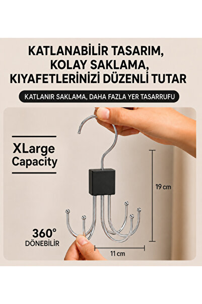 BYFASHION Çok Amaçlı Askılık Organizer Düzenleyici Çok Amaçlı Metal Askı, Org...