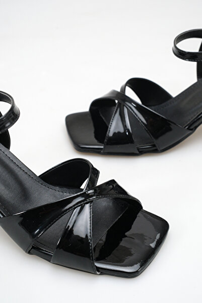 Long Star Sandale negre cu toc gros pentru femei – Pantofi comozi, casual și ...