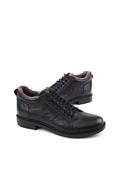 Çetintaş 4242 Large Size Genuine Leather Men's Shearling Winter Boots