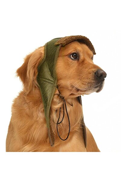 Petza Küçük Orta ve Büyük Irk Köpek Şapka Pilot Yeşil