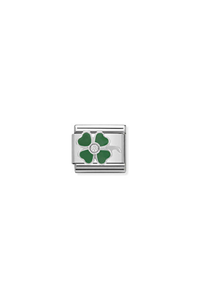 NOMİNATİON Composable Cl Sımbols Stainless Steel, Enamel, 1 Cub, Zirc And 925...